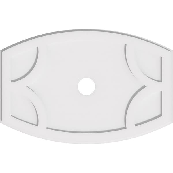 Ekena Millwork Kailey Architectural Grade PVC Ceiling Medallion, 30"W x 20"H x 3"ID x 16 1/4"C x 1"P, One-Piece CMP30X20KY-03000 - main